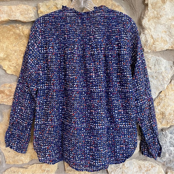 J. Crew Liberty Art Checkered Pop Over 2 - Picture 2 of 8